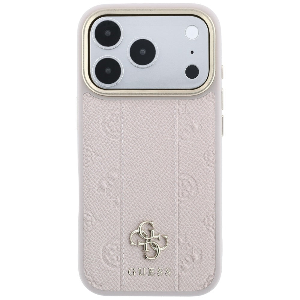 MagSafe futrola za Apple iPhone 18 Pro / 17 Pro, Guess, Stripe Peony 4G, Roze