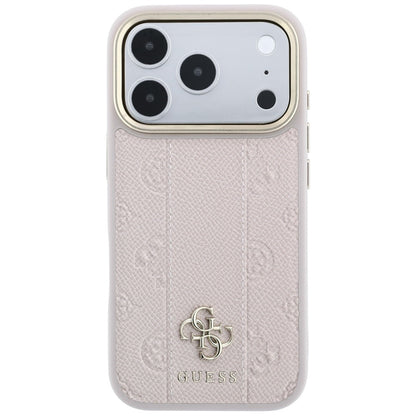 MagSafe futrola za Apple iPhone 18 Pro / 17 Pro, Guess, Stripe Peony 4G, Roze