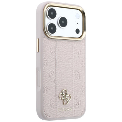 MagSafe futrola za Apple iPhone 18 Pro / 17 Pro, Guess, Stripe Peony 4G, Roze