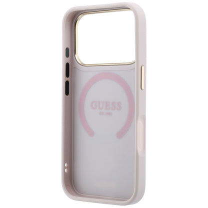 MagSafe futrola za Apple iPhone 18 Pro / 17 Pro, Guess, Stripe Peony 4G, Roze