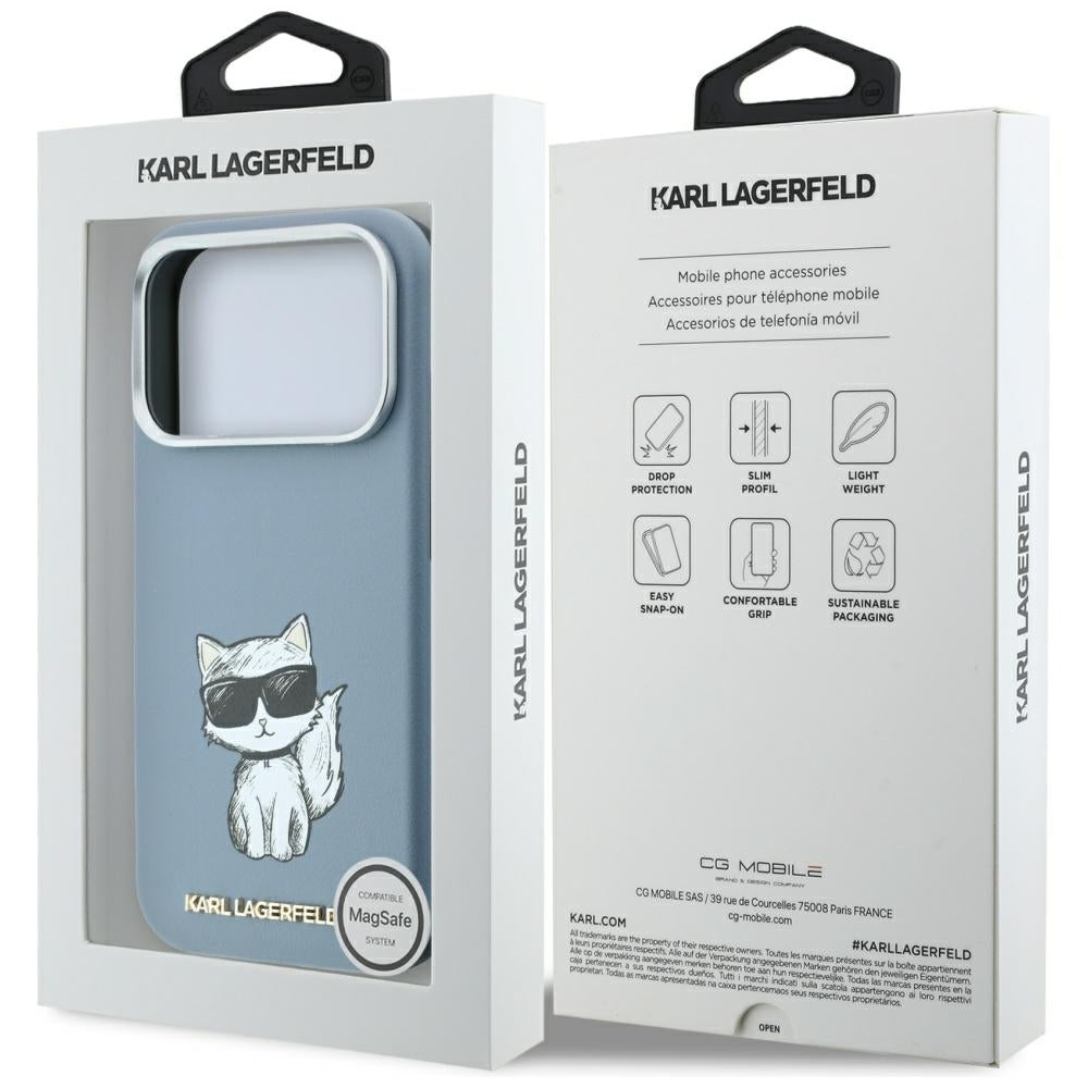 MagSafe futrola za Apple iPhone 18 Pro / 17 Pro, Karl Lagerfeld, Choupette Sketch, Plava