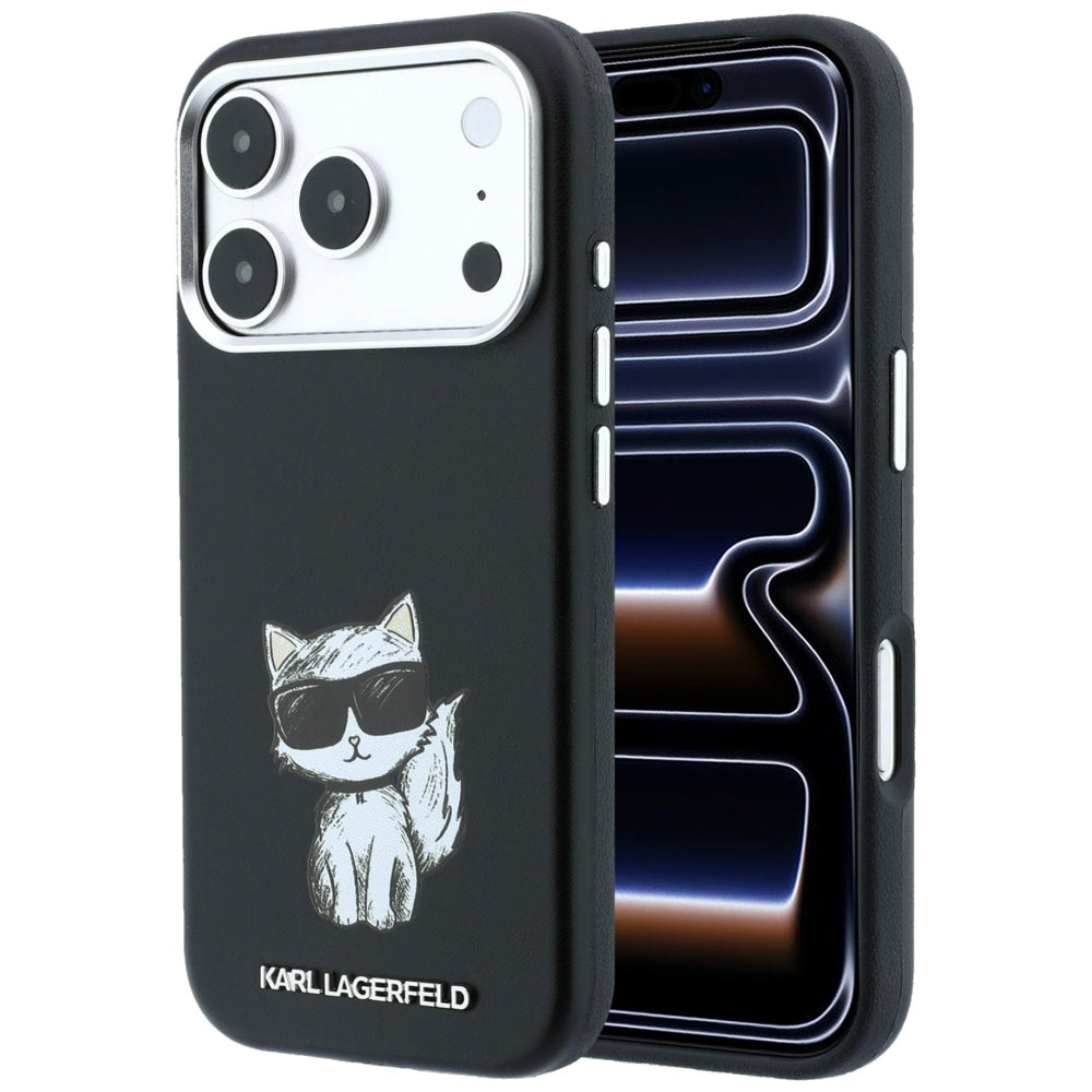 MagSafe futrola za Apple iPhone 18 Pro / 17 Pro, Karl Lagerfeld, Choupette Sketch, Crna