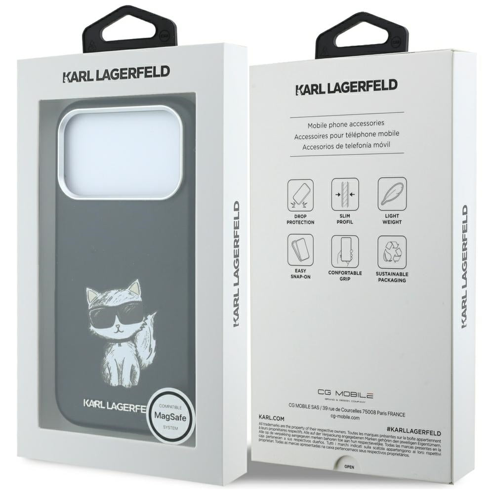 MagSafe futrola za Apple iPhone 18 Pro / 17 Pro, Karl Lagerfeld, Choupette Sketch, Crna