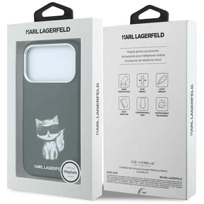 MagSafe futrola za Apple iPhone 18 Pro / 17 Pro, Karl Lagerfeld, Choupette Sketch, Crna