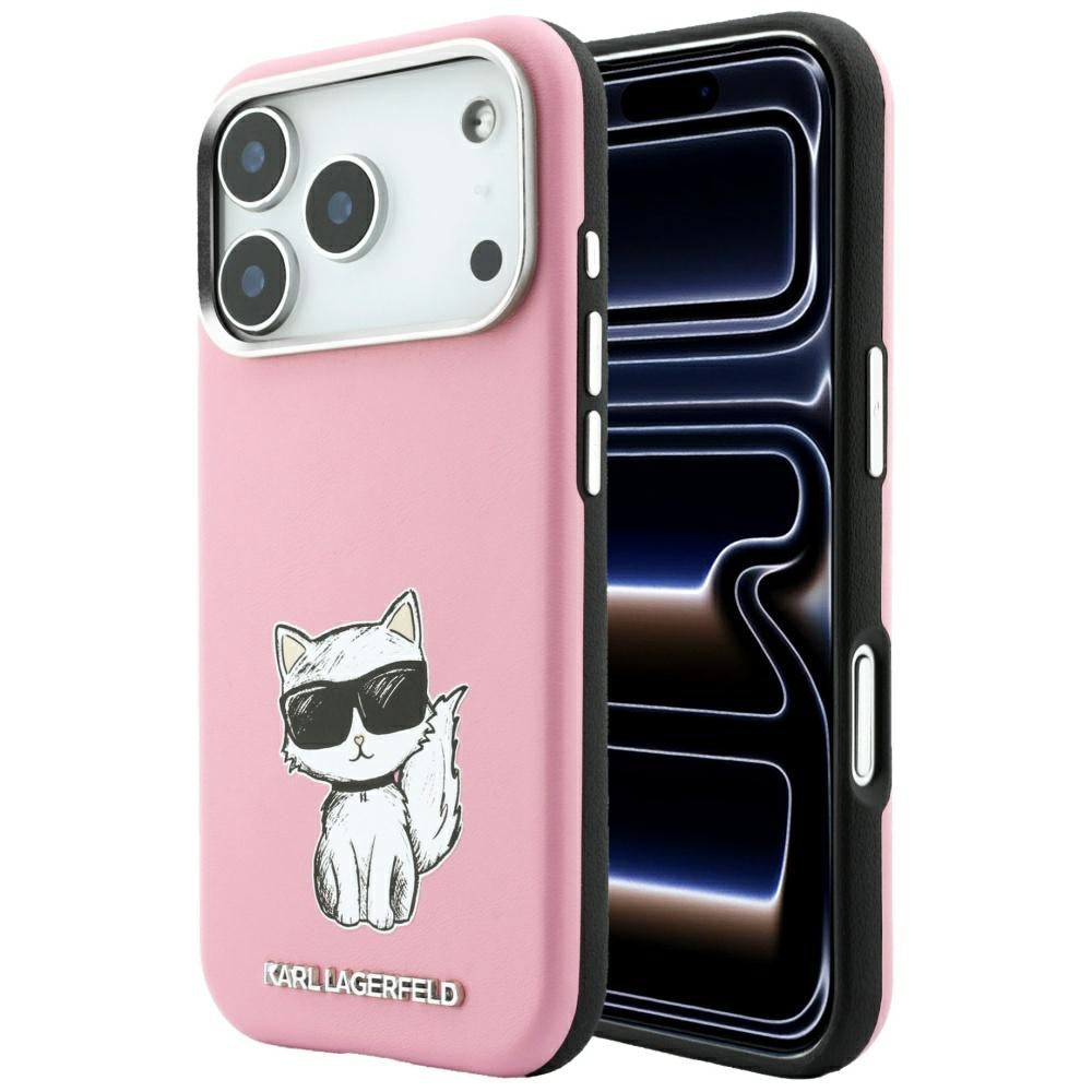MagSafe futrola za Apple iPhone 18 Pro / 17 Pro, Karl Lagerfeld, Choupette Sketch, Roze