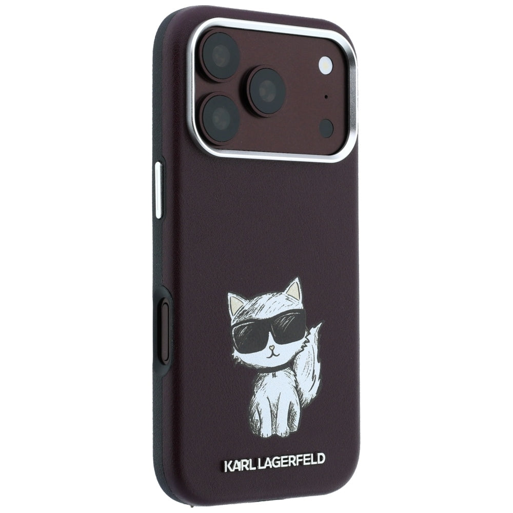 MagSafe futrola za Apple iPhone 18 Pro / 17 Pro, Karl Lagerfeld, Choupette Sketch, Bordo