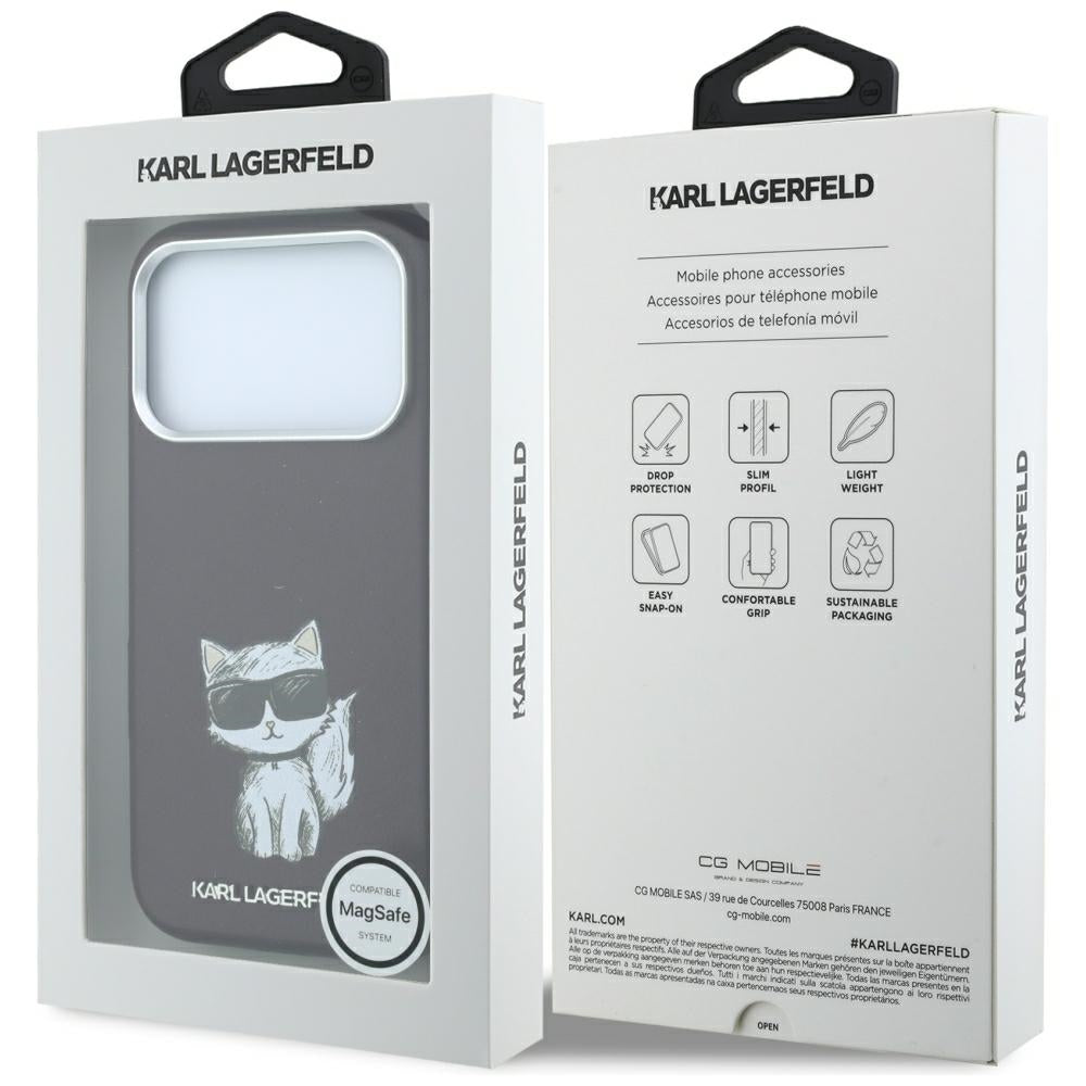MagSafe futrola za Apple iPhone 18 Pro / 17 Pro, Karl Lagerfeld, Choupette Sketch, Bordo
