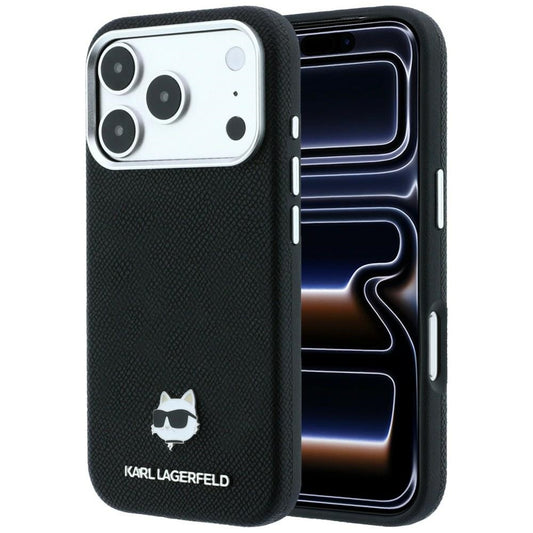 MagSafe futrola za Apple iPhone 18 Pro / 17 Pro, Karl Lagerfeld, Grained Choupette Head, Crna