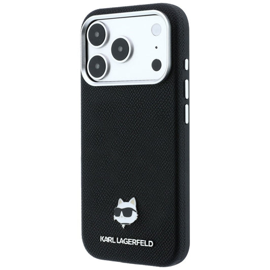MagSafe futrola za Apple iPhone 18 Pro / 17 Pro, Karl Lagerfeld, Grained Choupette Head, Crna