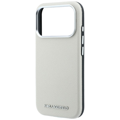 MagSafe futrola za Apple iPhone 18 Pro / 17 Pro, Karl Lagerfeld, Grained Elongated Logo, Bež