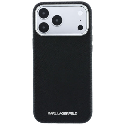MagSafe futrola za Apple iPhone 18 Pro / 17 Pro, Karl Lagerfeld, Grained Elongated Logo, Crna