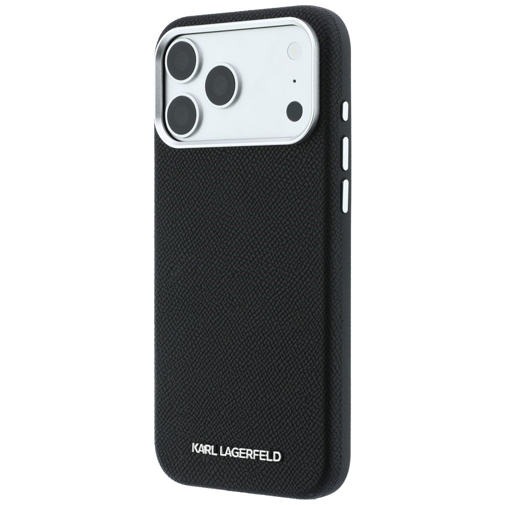 MagSafe futrola za Apple iPhone 18 Pro / 17 Pro, Karl Lagerfeld, Grained Elongated Logo, Crna