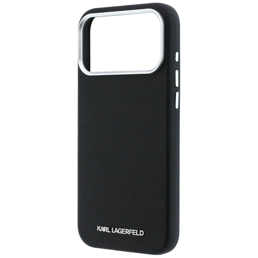 MagSafe futrola za Apple iPhone 18 Pro / 17 Pro, Karl Lagerfeld, Grained Elongated Logo, Crna