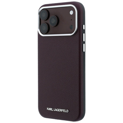 MagSafe futrola za Apple iPhone 18 Pro / 17 Pro, Karl Lagerfeld, Grained Elongated Logo, Bordo