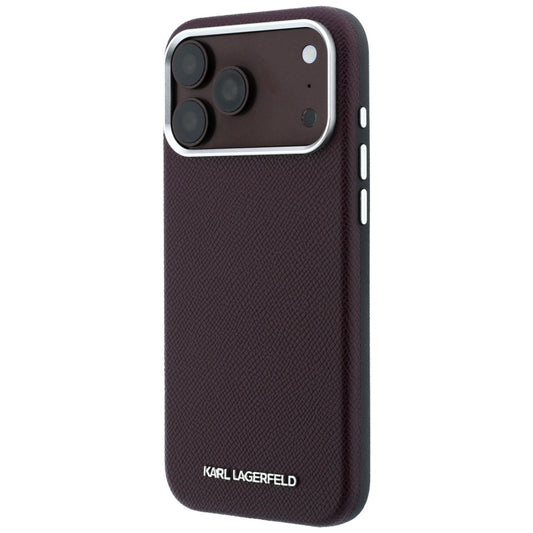 MagSafe futrola za Apple iPhone 18 Pro / 17 Pro, Karl Lagerfeld, Grained Elongated Logo, Bordo