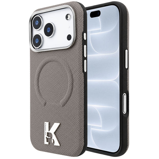 MagSafe futrola za Apple iPhone 18 Pro / 17 Pro, Karl Lagerfeld, Grained Embossed Ring, Bež