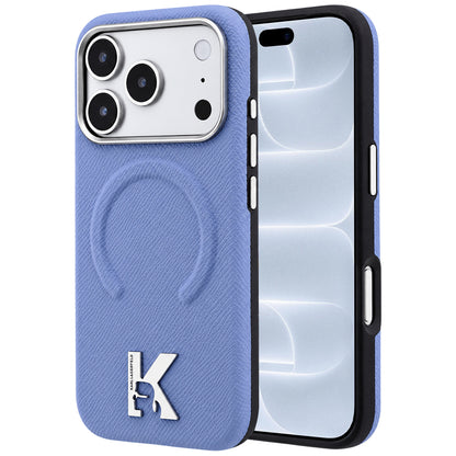 MagSafe maska za Apple iPhone 18 Pro / 17 Pro, Karl Lagerfeld, Grained Embossed Ring, plava