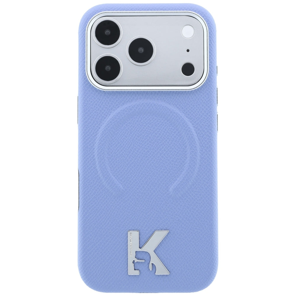 MagSafe maska za Apple iPhone 18 Pro / 17 Pro, Karl Lagerfeld, Grained Embossed Ring, plava