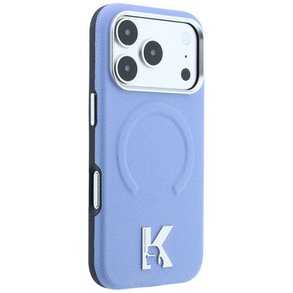 MagSafe maska za Apple iPhone 18 Pro / 17 Pro, Karl Lagerfeld, Grained Embossed Ring, plava