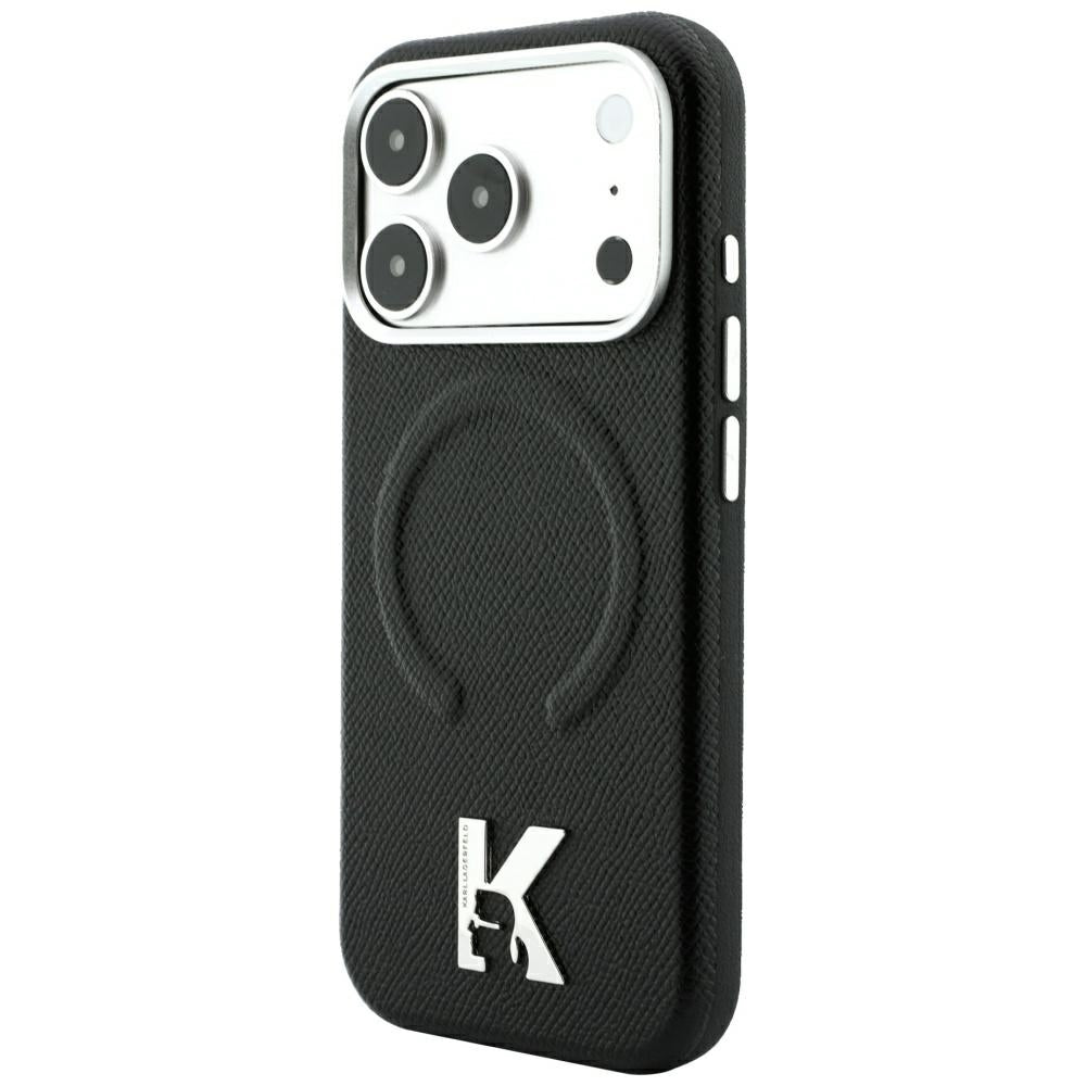 MagSafe futrola za Apple iPhone 18 Pro / 17 Pro, Karl Lagerfeld, Grained Embossed Ring, Crna
