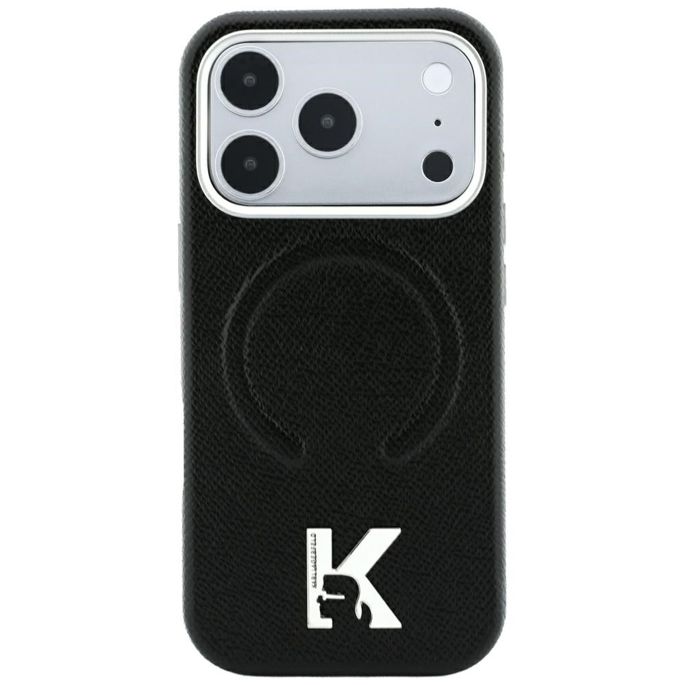MagSafe futrola za Apple iPhone 18 Pro / 17 Pro, Karl Lagerfeld, Grained Embossed Ring, Crna