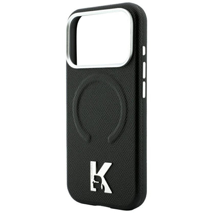 MagSafe futrola za Apple iPhone 18 Pro / 17 Pro, Karl Lagerfeld, Grained Embossed Ring, Crna