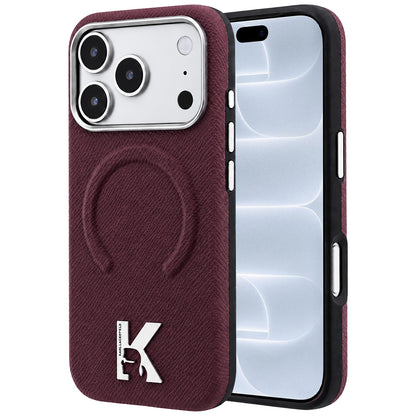 MagSafe futrola za Apple iPhone 18 Pro / 17 Pro, Karl Lagerfeld, Grained Embossed Ring, Bordo