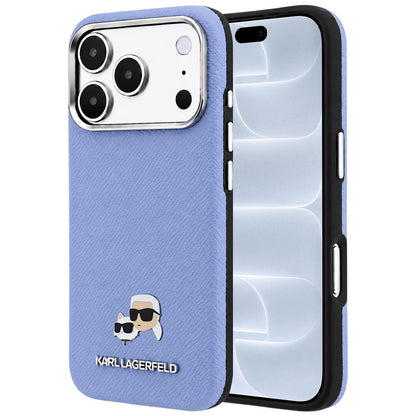 MagSafe futrola za Apple iPhone 18 Pro / 17 Pro, Karl Lagerfeld, Grained Karl & Choupette Head's Metal, Plava