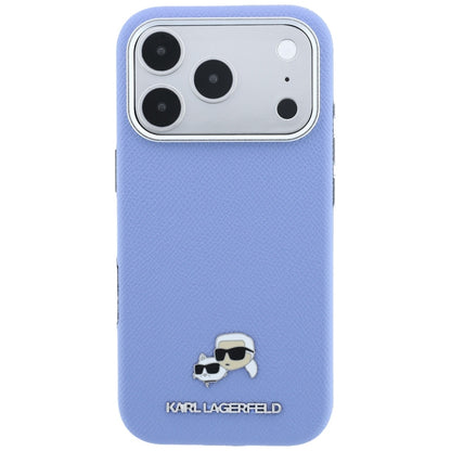 MagSafe futrola za Apple iPhone 18 Pro / 17 Pro, Karl Lagerfeld, Grained Karl & Choupette Head's Metal, Plava