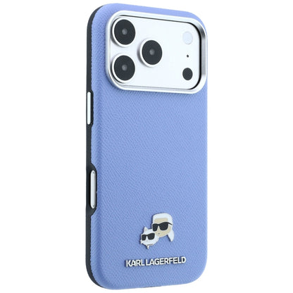 MagSafe futrola za Apple iPhone 18 Pro / 17 Pro, Karl Lagerfeld, Grained Karl & Choupette Head's Metal, Plava