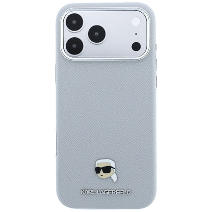 MagSafe futrola za Apple iPhone 18 Pro / 17 Pro, Karl Lagerfeld, Grained Karl Head's Metal, Siva
