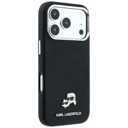 MagSafe futrola za Apple iPhone 18 Pro / 17 Pro, Karl Lagerfeld, Grained KC Heads, Crna