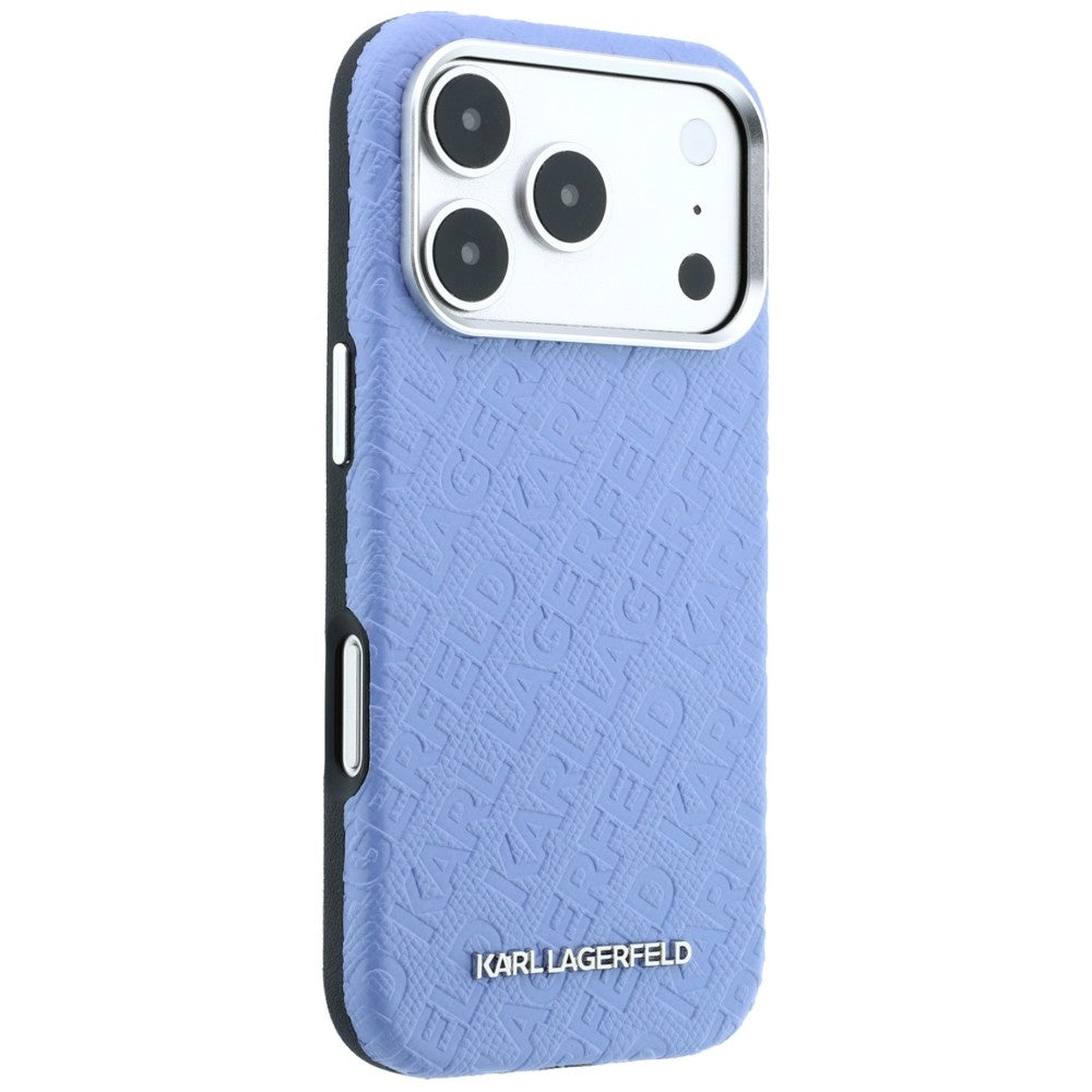 MagSafe futrola za Apple iPhone 18 Pro / 17 Pro, Karl Lagerfeld, Grained Metal Logo, Plava