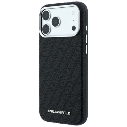 MagSafe futrola za Apple iPhone 18 Pro / 17 Pro, Karl Lagerfeld, Grained Metal Logo, Crna