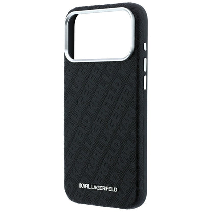MagSafe futrola za Apple iPhone 18 Pro / 17 Pro, Karl Lagerfeld, Grained Metal Logo, Crna