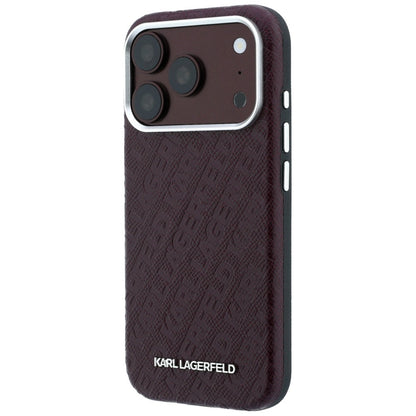 MagSafe futrola za Apple iPhone 18 Pro / 17 Pro, Karl Lagerfeld, Grained Metal Logo, Bordo