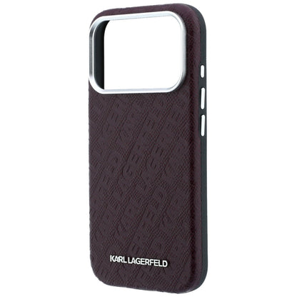 MagSafe futrola za Apple iPhone 18 Pro / 17 Pro, Karl Lagerfeld, Grained Metal Logo, Bordo