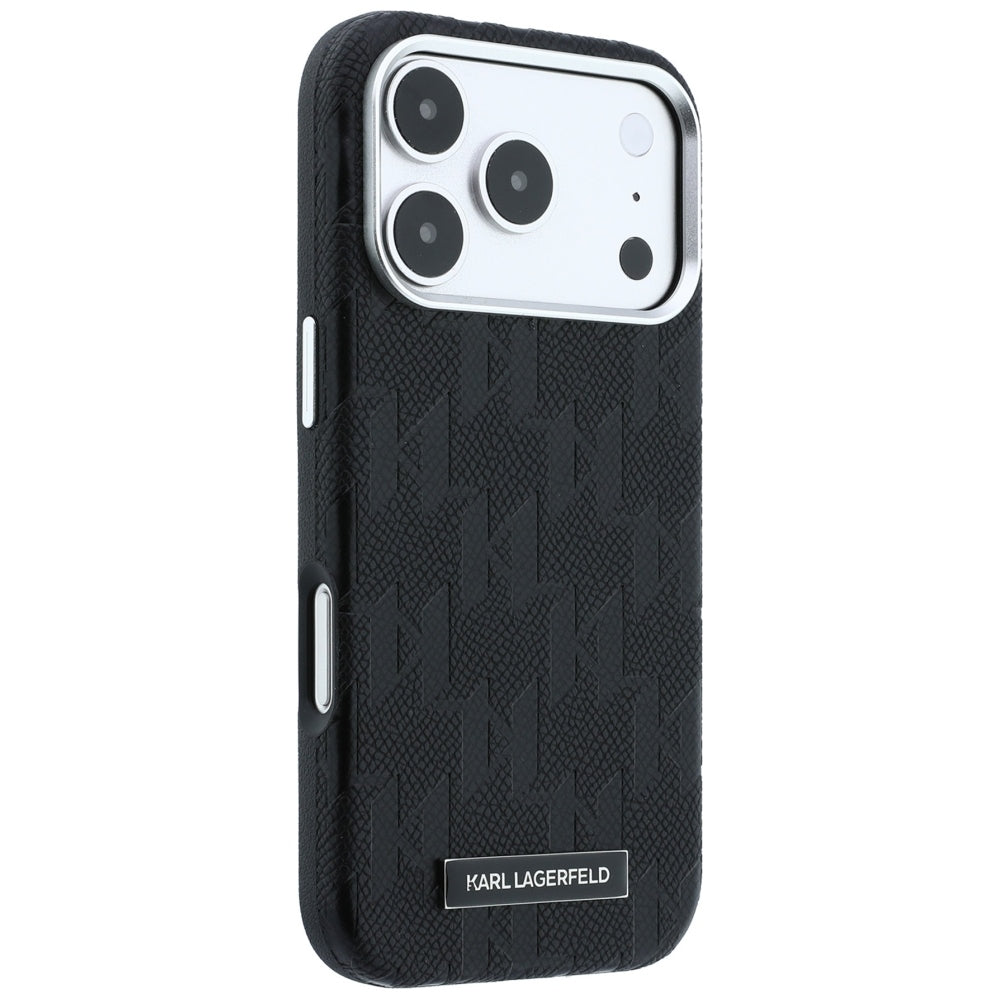 MagSafe futrola za Apple iPhone 18 Pro / 17 Pro, Karl Lagerfeld, Grained Mono Resin Logo, Crna