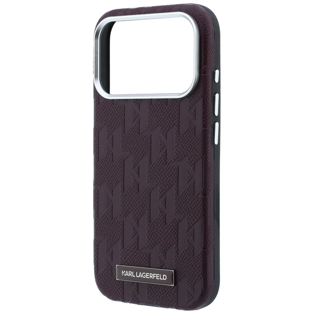 MagSafe futrola za Apple iPhone 18 Pro / 17 Pro, Karl Lagerfeld, Grained Mono Resin Logo, Bordo
