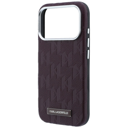 MagSafe futrola za Apple iPhone 18 Pro / 17 Pro, Karl Lagerfeld, Grained Mono Resin Logo, Bordo