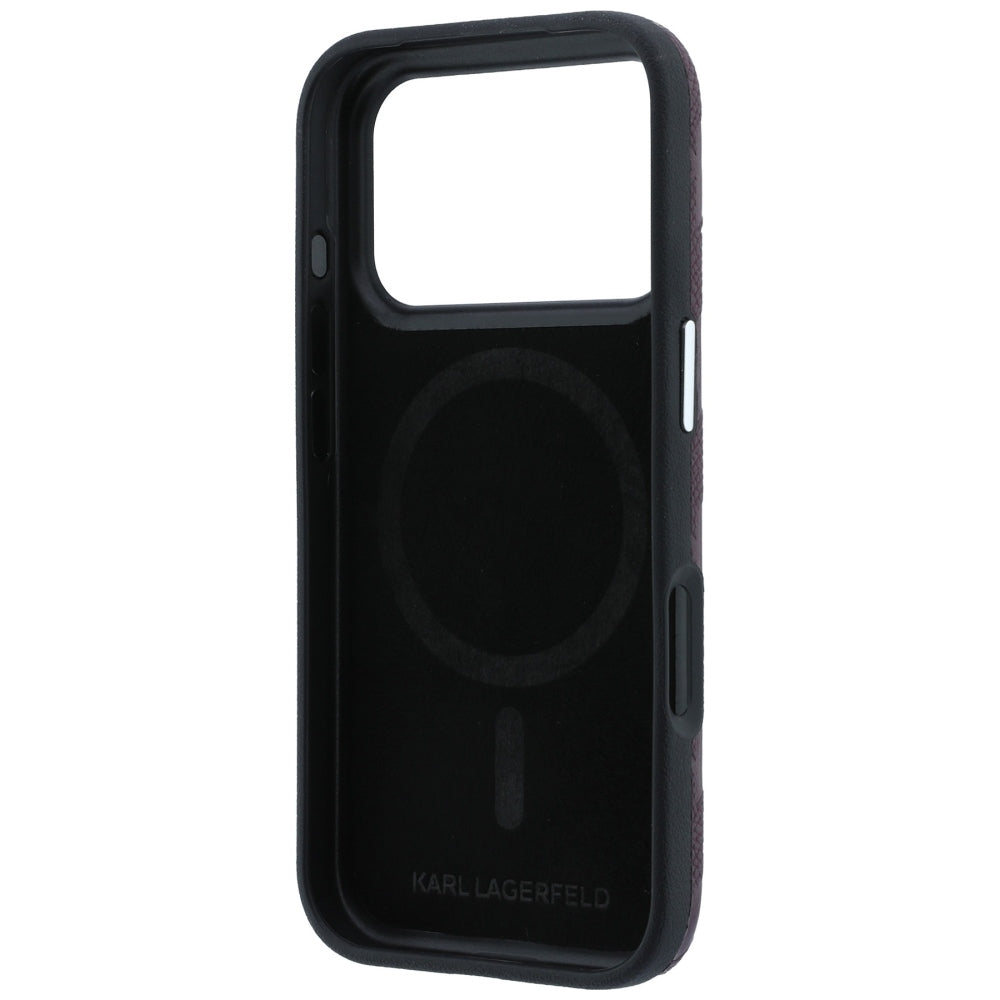 MagSafe futrola za Apple iPhone 18 Pro / 17 Pro, Karl Lagerfeld, Grained Mono Resin Logo, Bordo