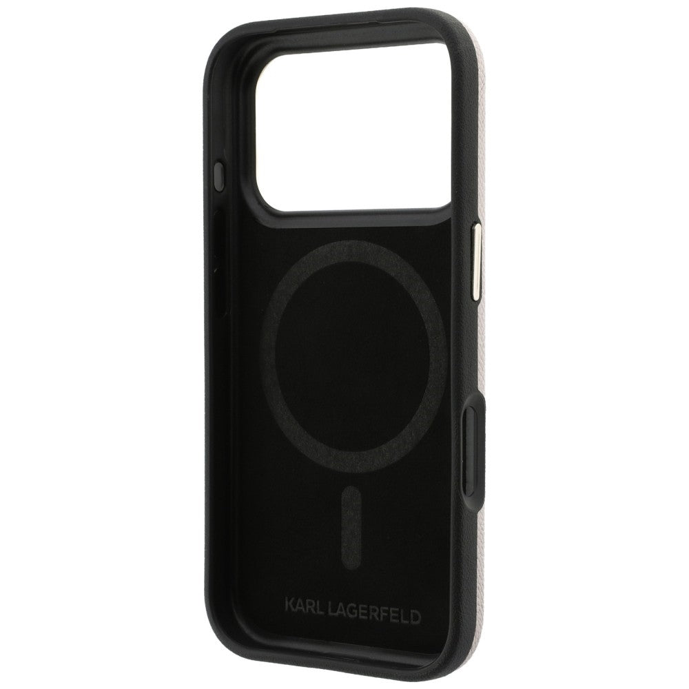 MagSafe futrola za Apple iPhone 18 Pro / 17 Pro, Karl Lagerfeld, Grained Resin Sign Logo, Roze