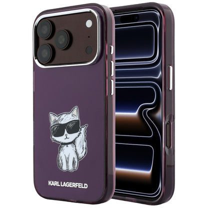 MagSafe futrola za Apple iPhone 18 Pro / 17 Pro, Karl Lagerfeld, HC IML Choupette Body Sketch Print, Bordo