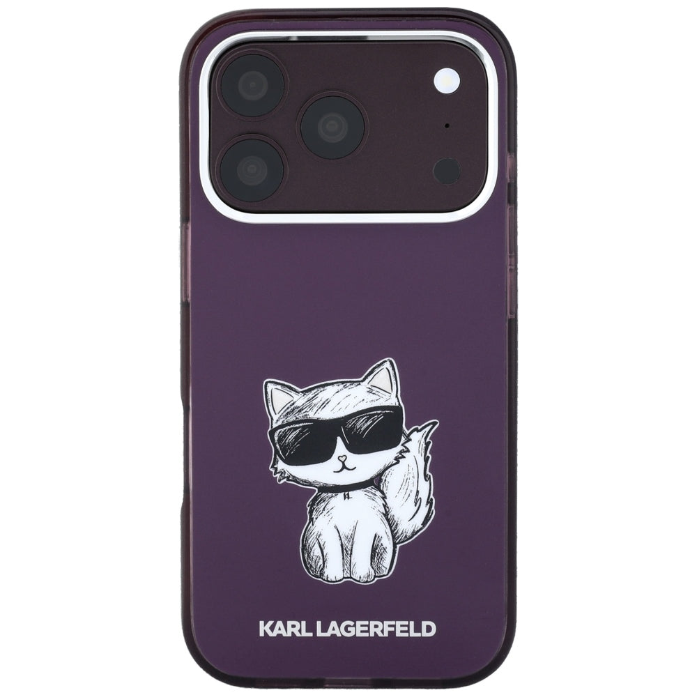 MagSafe futrola za Apple iPhone 18 Pro / 17 Pro, Karl Lagerfeld, HC IML Choupette Body Sketch Print, Bordo
