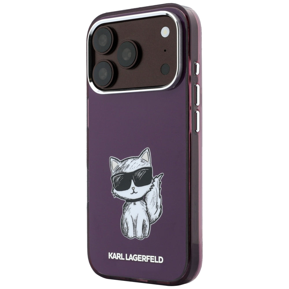 MagSafe futrola za Apple iPhone 18 Pro / 17 Pro, Karl Lagerfeld, HC IML Choupette Body Sketch Print, Bordo