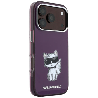 MagSafe futrola za Apple iPhone 18 Pro / 17 Pro, Karl Lagerfeld, HC IML Choupette Body Sketch Print, Bordo