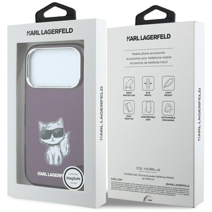MagSafe futrola za Apple iPhone 18 Pro / 17 Pro, Karl Lagerfeld, HC IML Choupette Body Sketch Print, Bordo