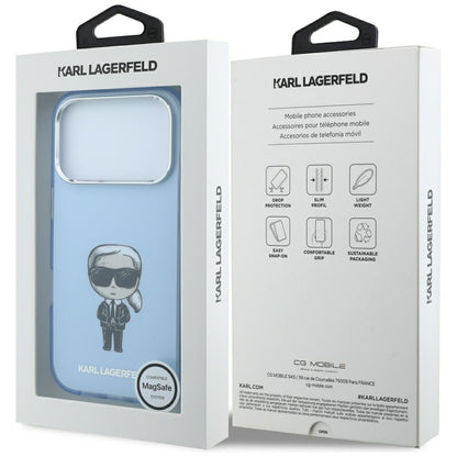 MagSafe futrola za Apple iPhone 18 Pro / 17 Pro, Karl Lagerfeld, HC IML Ikonik Sketch Print, Plava