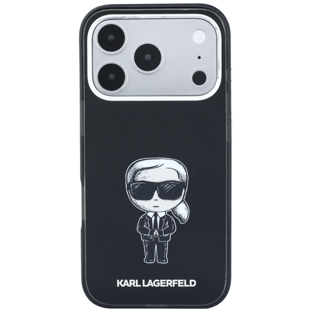 MagSafe futrola za Apple iPhone 18 Pro / 17 Pro, Karl Lagerfeld, HC IML Ikonik Sketch Print, Crna