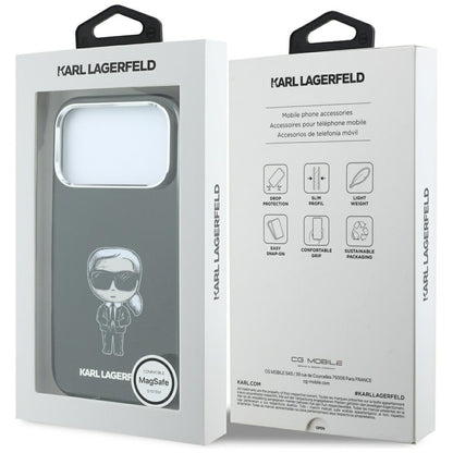 MagSafe futrola za Apple iPhone 18 Pro / 17 Pro, Karl Lagerfeld, HC IML Ikonik Sketch Print, Crna